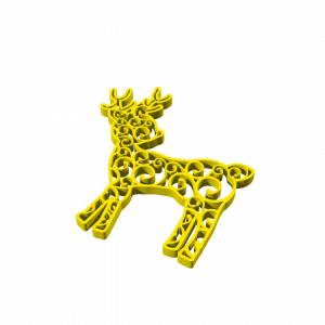 Reindeer Swirl Ornament